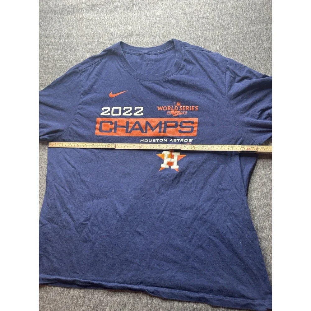 The Nike Tee Men's 2XL Houston Astros 2022 World Series Champions Blue T-shirt